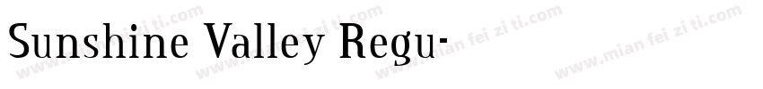 Sunshine Valley Regu字体转换